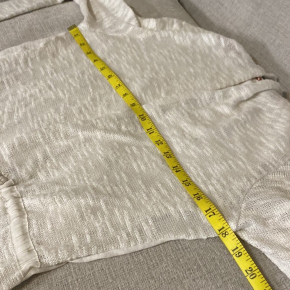 ANTHROPOLOGIE Dolan Slub Contrast Anorak Cream Cardigan XS - Picture 5 of 6